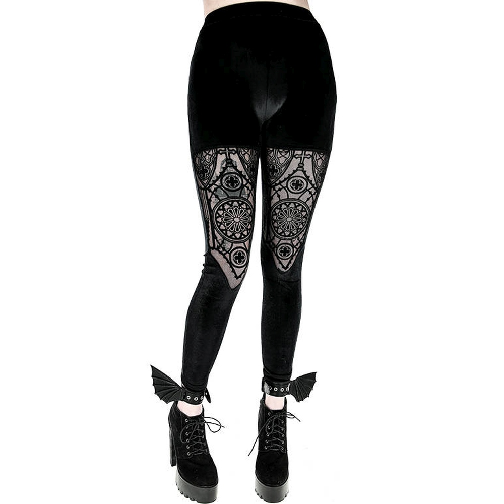 Restyle - Cathedral Windows Leggings - Black